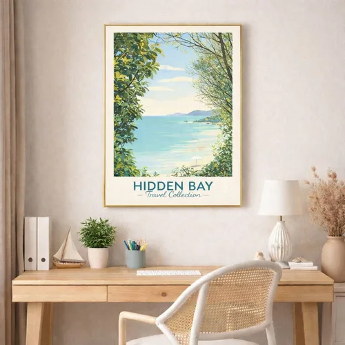 תמונת קנבס בעיצוב מקורי המפרץ הנסתר - סטודיו 26