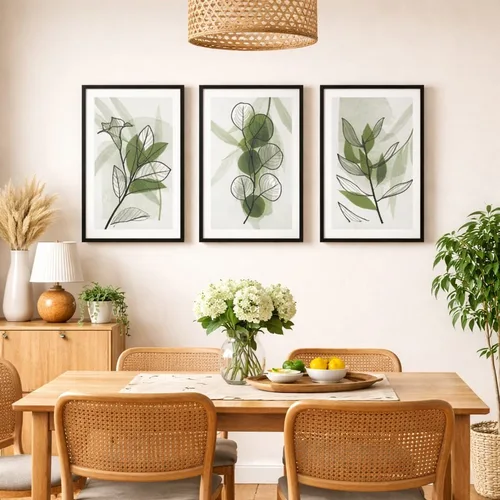 הסט הבוטני 3 תמונות ממוסגרות