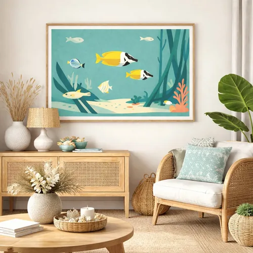 תמונת קנבס בעיצוב מקורי שונית הזהב - סטודיו 26