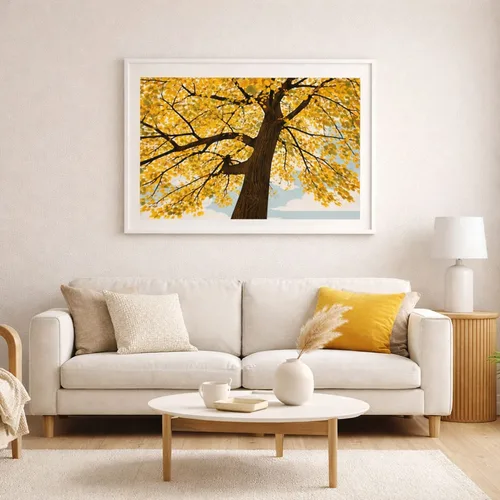 תמונת קנבס בעיצוב מקורי צמרת זהובה - סטודיו 26