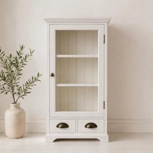 ויטרינת קיר כפרית ארז וייט או טבעי לבחירה