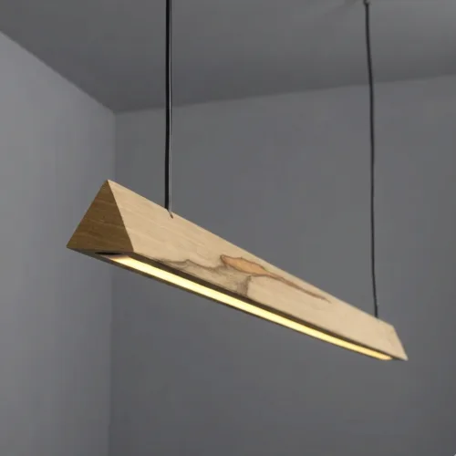 קולקציית Linear Wood – גוף תאורה תלוי בעבודת יד | עץ טבעי וטכנולוגיית LED
