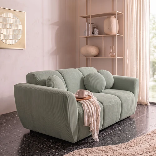ספה זוגית SIENA GREEN – ספה מעוצבת בגוון ירוק מרווה | 188 ס״מ