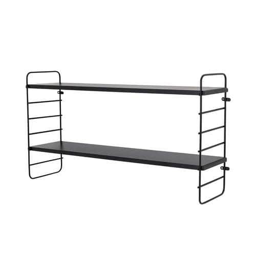 מדף קומותיים נורדי - שחור 65x35x15 סמ