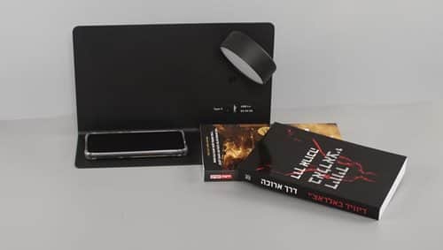 מנורת קריאה מדף רחב שחור או לבן לבחירה